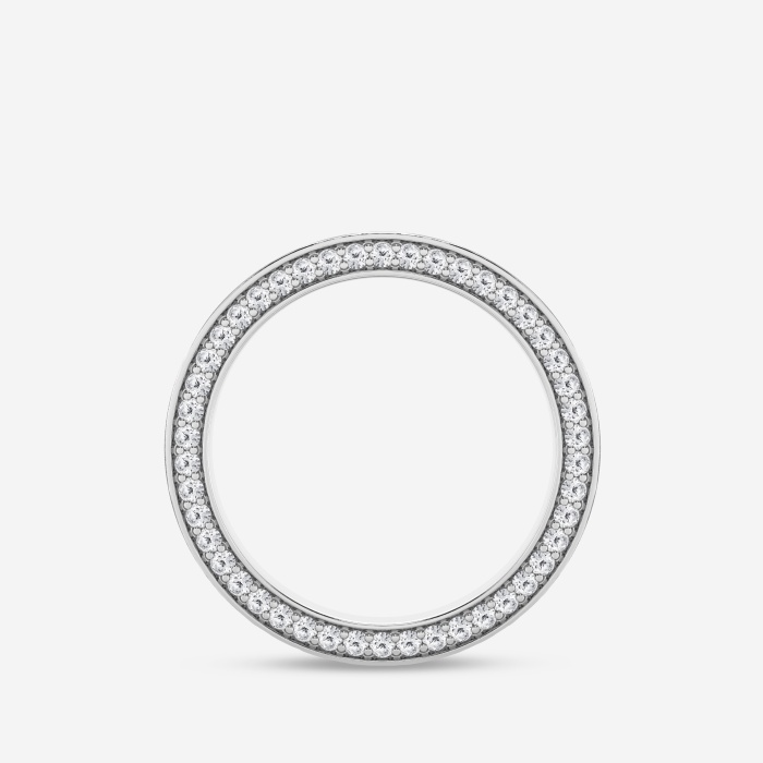 7/8 ctw Round Lab Grown Diamond 4mm Satin Finish Flat Eternity Band